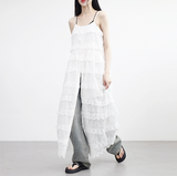 Bullet lace punching long dress
