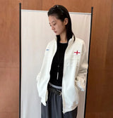 BOUCLE PATCH TRACK ZIP-UP