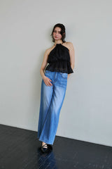 AZURE WIDE DENIM PANTS / BLUE