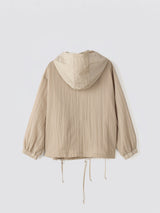 String Hoodie Windbreaker_Beige