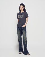 26SS WOMAN タイピングプロフィール半袖Tシャツ