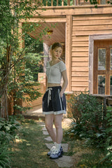 LAYERED RUSTLE HALF PANTS (3 COLORS)