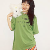 Blacklist lettering Short tee (Green)