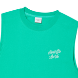 25SS SCRIPT LOGO OUTLINE SLEEVELESS LIGHT GREEN