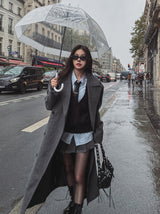 Moi Side Pocket Double Long Coat