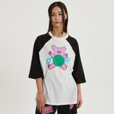 Maltese toy raglan Three-Quarter sleeve T-Shirts
