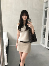 Vine Low-rise Mini Skirt (4 colors)
