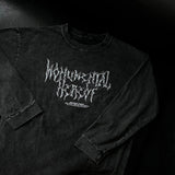 DP807699533145 Flame Lettering Long-Sleeved T-Shirt
