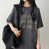 オジーレタリングオーバーサイズフィットショートスリーブTシャツ