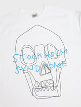 ラインスカルTシャツ - ホワイト