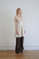シルキーシャーリングドレス_beige