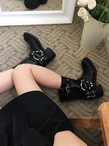 Biker half boots