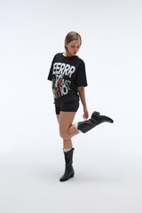 Weekend warrior people artwork T-shirt (Black)