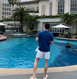 Liu Washing Cotton Banding Shorts
