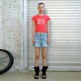 Number Stretch Tee red