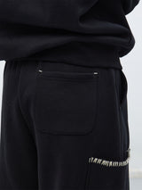stitch cargo sweat pants