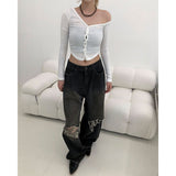 ワンオフショルダーTシャツ