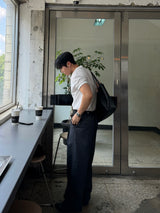 Dope two-tuck wide diagonal slacks