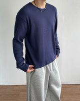 ソフクロップワッフルロングスリーブ