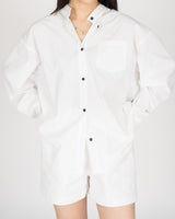 A Drop High neck Shirt - White