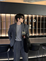 LMN Berlin Heavy Stripe Wool Blazer (2 colors)