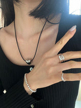String heart necklace
