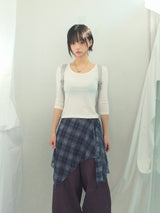 Semi-balloon pocket cotton pants
