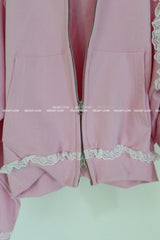 Levit Frill Lace Hooded Zip-Up