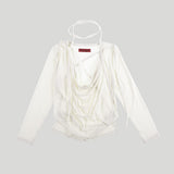 STRAP COWL TOP