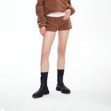 elastic fleece sai shorts