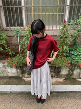 [unisex] モアブ ホース プリンティング リンガー ショート スリーブ ティー