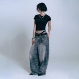 EASY See-through Crop Short Sleeve - Black