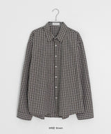 [unisex] シルミチェック長袖シャツ