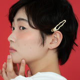 [2SET] メタルウェーブヘアピン - ゴールド
