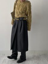 Belly Wool Pleated Skirt