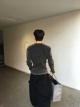 ファイナーショルダーパネルウォッシュドロングスリーブ 2C