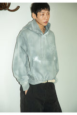  'GL' Logo Vintage Washing Hoodie [ ASH GRAY ]