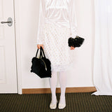 DOT SKIRT IVORY