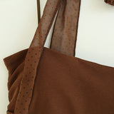 Luna Dot Frill Slip Top & Scarf Set 231629453