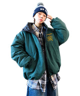 Oversized Two-Way Washed Puffer Jacket (6oz)