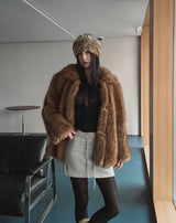 Regina cut half fur coat