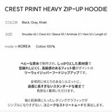 クレスト プリント ヘビー ジップアップ フーディー