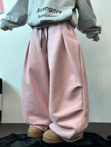 パラシュートツーピンタックバルーンロングワイドパンツ 🖤🩶💜🤎🩷5COLOR