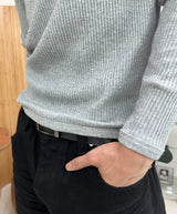 ドパ マッスルフィット リブド ロングスリーブ トップ