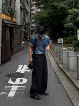 Ron western denim short-sleeved shirt
