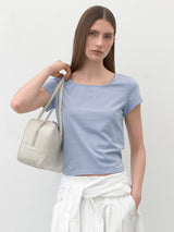 (Z-T-6808)ESSENTIAL SQUARE NECK TEE