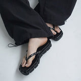 chaytin Studded Strap Thong Sandals