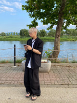 Two-button short sleeved blazer jacket 3C