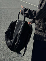 Marble Canvas Leather Boston Bag 2C