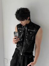 Utility Pocket Cropped Vest